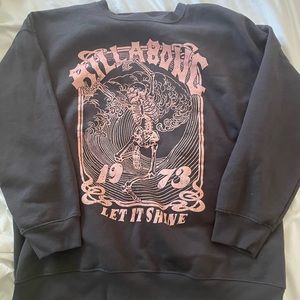 Billabong grey and pink crewneck